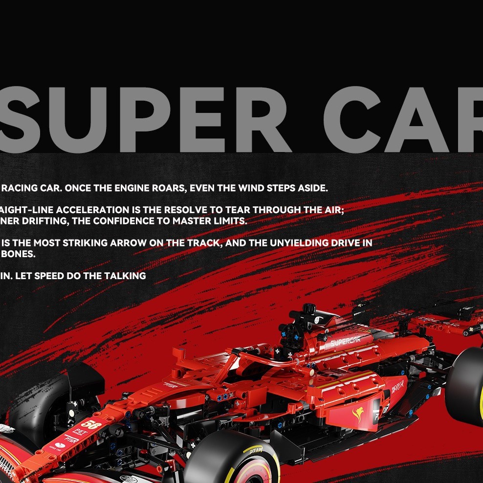 F1 Formula Ferrari Rally Car Assembly Building Block Toy Boy Gift 2026