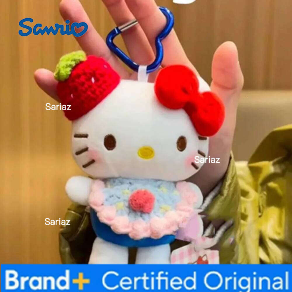 Sanrio 12cm Anime Figures Hellokitty Stuffed Dolls Plush Key Chains Backpack PendantGifts H260121