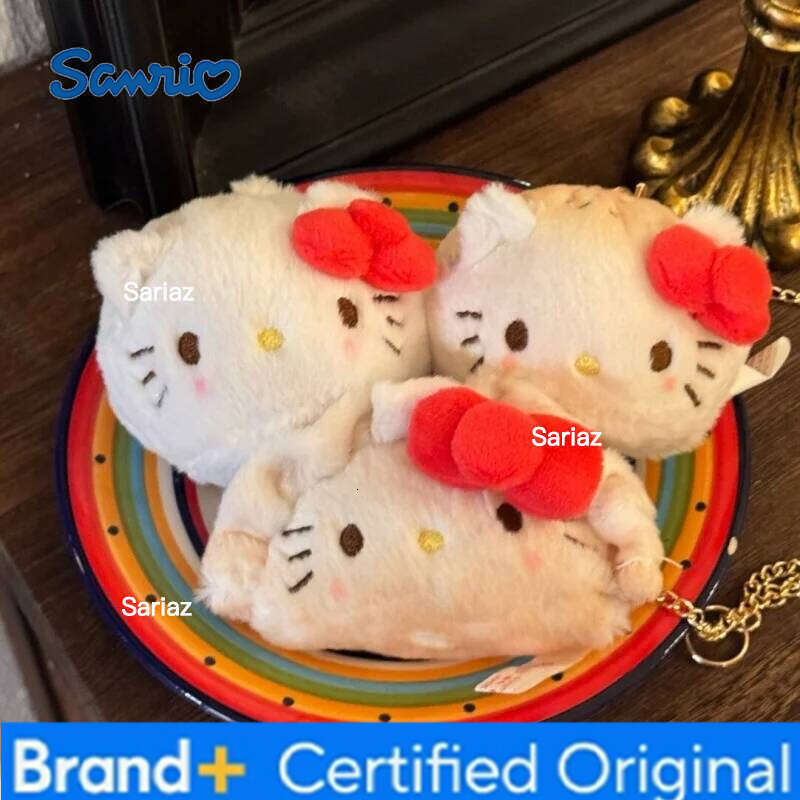 Sanrio Breakfast Limited chef cat Toy Keychain kawaii Dumpling Hello Kitty Doll Plush bag Pendant Decoration Gift H260121