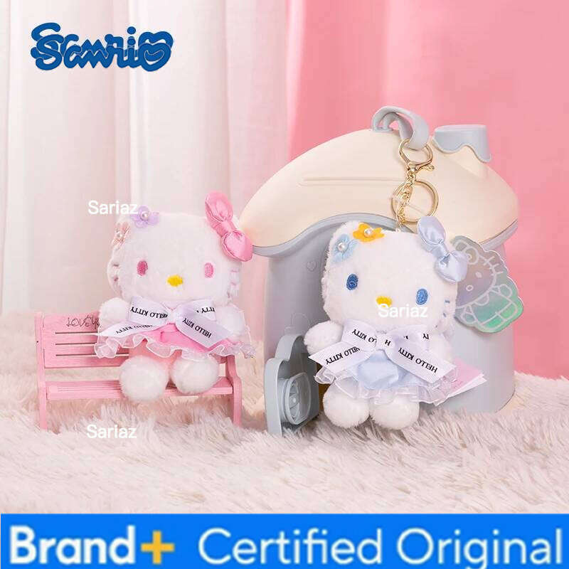 Sanrio Kawaii Hello Kitty Series School Bag Backpack Pendant Key Ring Plush Toy Birthday Gift H260121