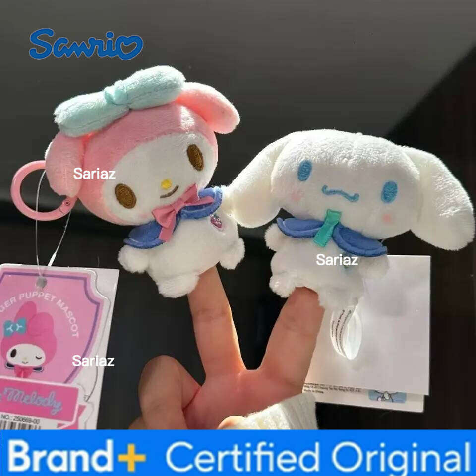 Sanrio kawaii Dog Plush Toys Keychain Holding Bear Cinnamoroll Stuffe Fluffy Doll Black Brown Mocha Cinnamon Key ring H260121