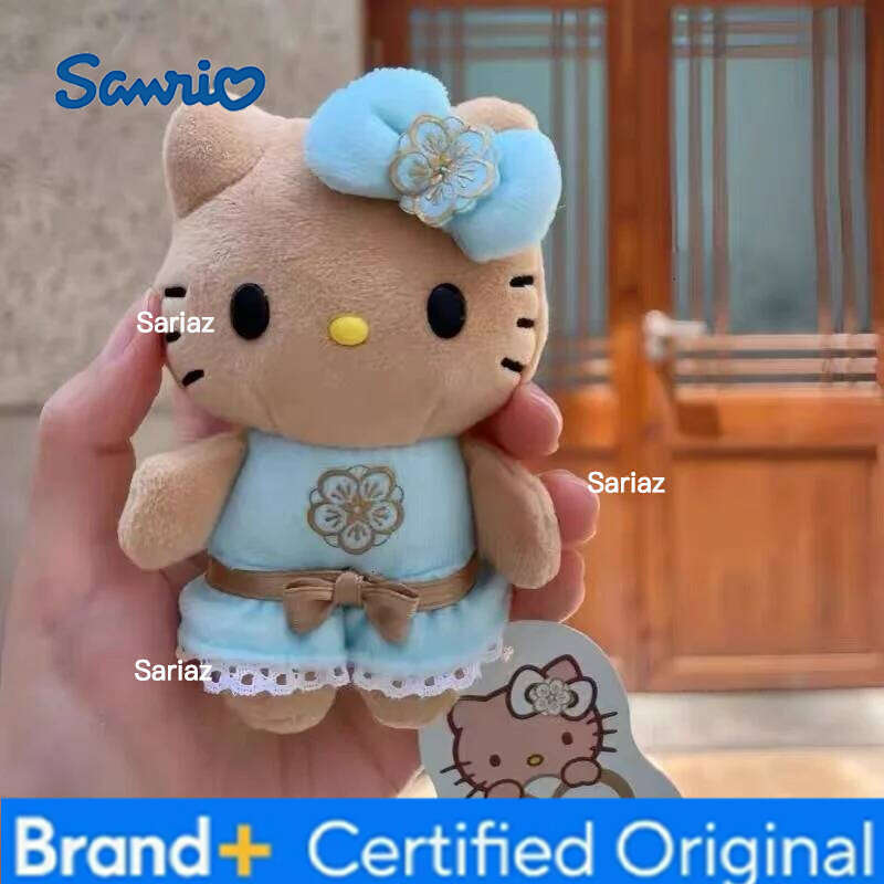 Sanrio Anime Hello Plush doll Hawaii Dark Skin Kitty Series Summer creative Surfing keychain Bag Pendant Charms H260121