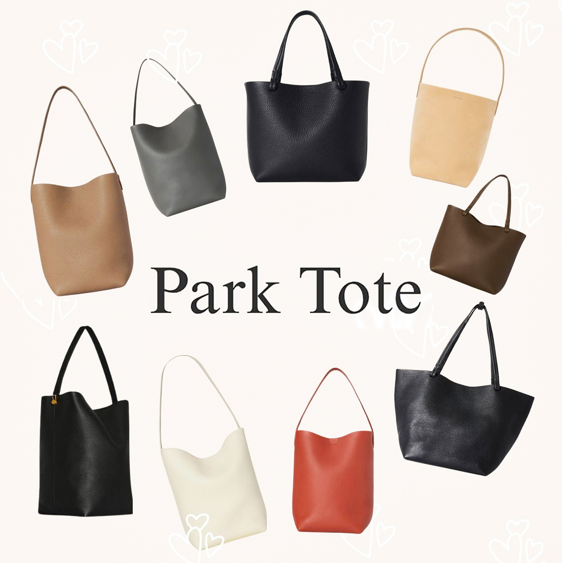 Sac luxe Designer the rowwe bag park tote bag Luxury Handbag Womens men leather bucket Shoulder bag city work clucth Bag Crossbody pochette large Drawstring shop bags