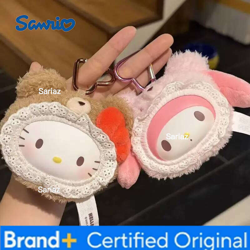 Sanrio Family Bear Series Blind Box Cute Kt Cat Kuromi Melody Plush Pendant Keychain Doll Surprise Gifts H260121