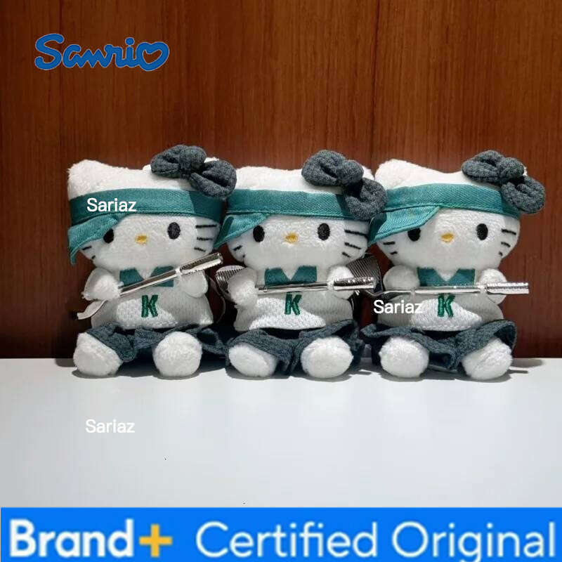 Sanrio 8CM Hello Golf Plush Keychains cute sailor Kitty cat Sweet Sleeping Kitten Stuffed Doll Bag Charm Girl Gift H260121