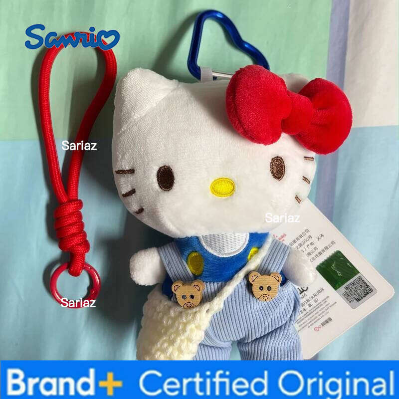 Sanrio Toy Cute Plush Bag Kt Cat Doll Keychain Pendant Cotton Filled Soft Skin Friendly Fabric Birthday Gift H260121