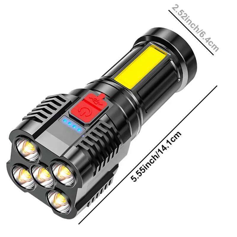 Flashlight High Lumens Rechargeable,Powerful Tactical Flashlights,COB Light,IPX6 Waterproof Flash Light for Camping,Emergencies Z260121