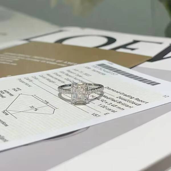 Wedding Ring Gift Private Customized Factory Wholesale CVD Laboratory Artificial Cultivation Diamond Jewelry Lab Diamond Ring
