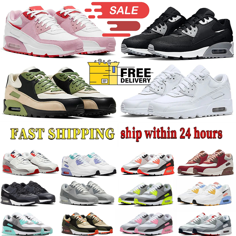 2026 Designer Fashion Shoes Running Shoes Men 90 UNC womens Running Sports Pink Shoes 90s Women Mens Shoe Trainer Sneakers