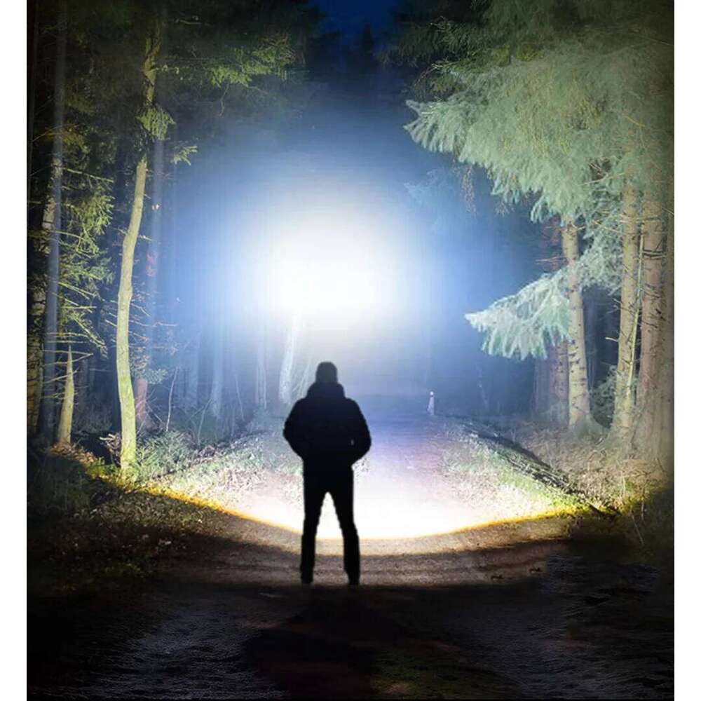 High Power XHP70 LED Flashlight Type-c Rechargeable Aluminium Alloy Torch Zoom Hand Lantern For Camping, Outdoor Emergency Z260121