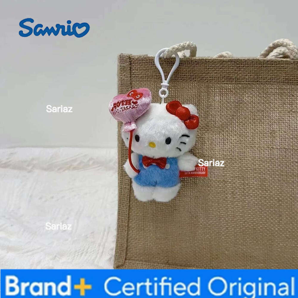 Sanrio Hello Kitty Plush Doll Keychain Cute Cartoon Anime Schoolbag Decoration Kawaii Bag Charm Plushie Stuffed Toy Holiday Gift H260121