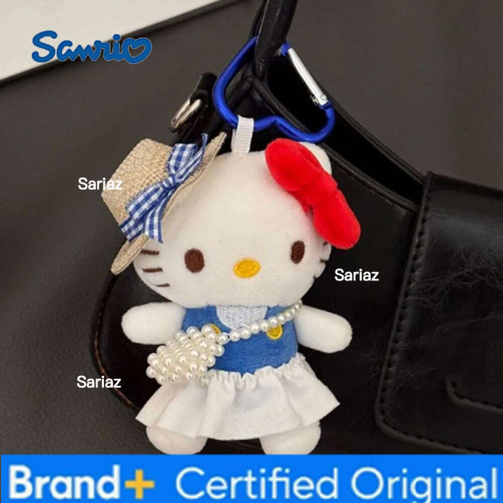 Sanrio 12cm Anime Figures Hellokitty Stuffed Dolls Plush Key Chains Backpack PendantGifts H260121