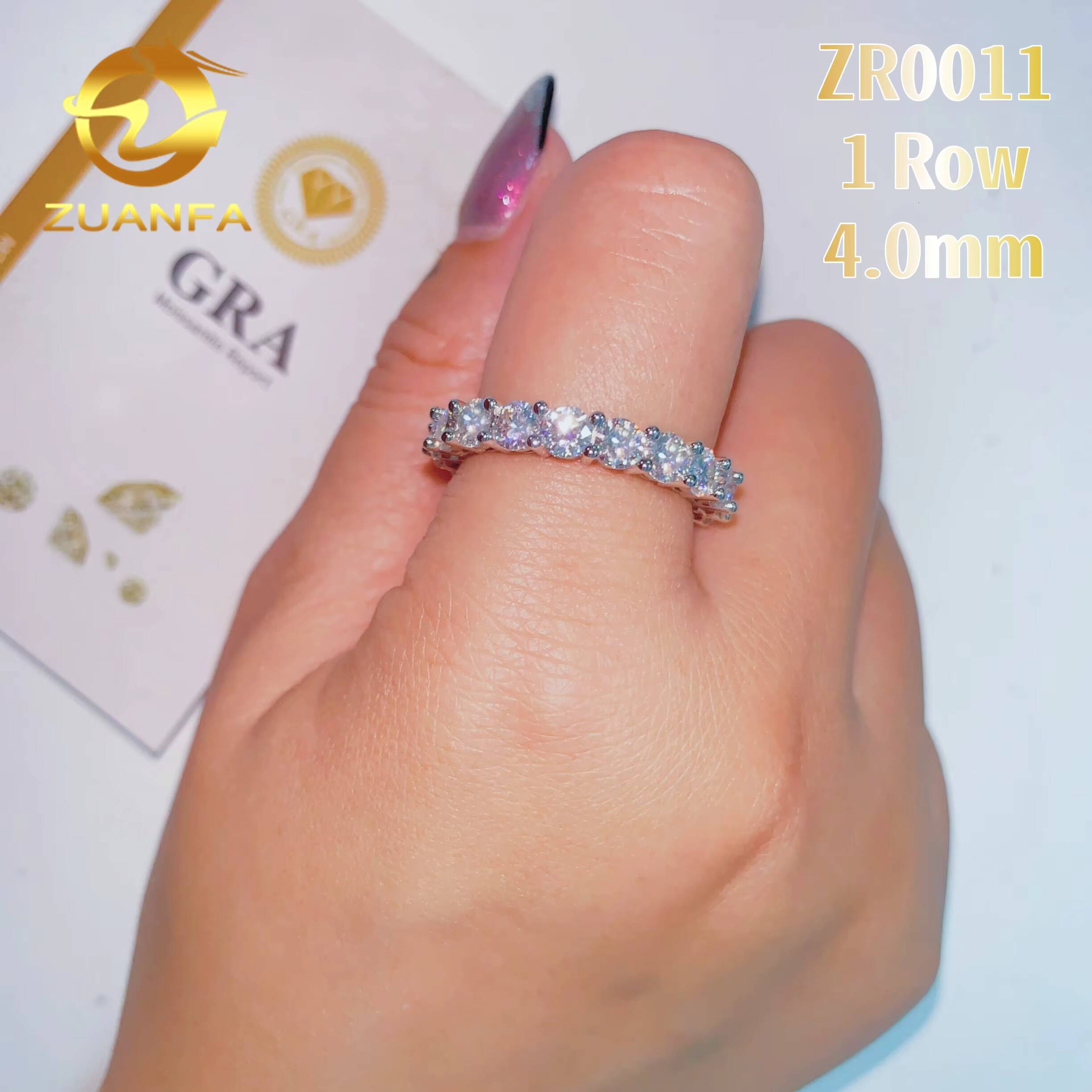 1 to 5 Row Full Eternity Ring Collection Bubble Band Ring GRA 925 Moissanite Ring Iced Out Men Diamond Ring Iced Out Jewelry