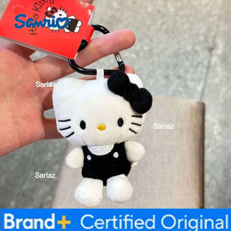 Sanrio Hello Doll Keychain Love Knot Kitty Cat Cute Cartoon Stuffed Keychains Bag Accessories Ornament Gifts H260121