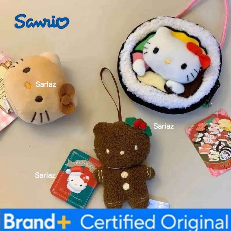Sanrio Miniso Snario Christmas Hello Kitty Pendant Kawaii Gingerbread Man Plush Doll Ins Korean Cartoon Anime Friends Birthday Gift H2601211