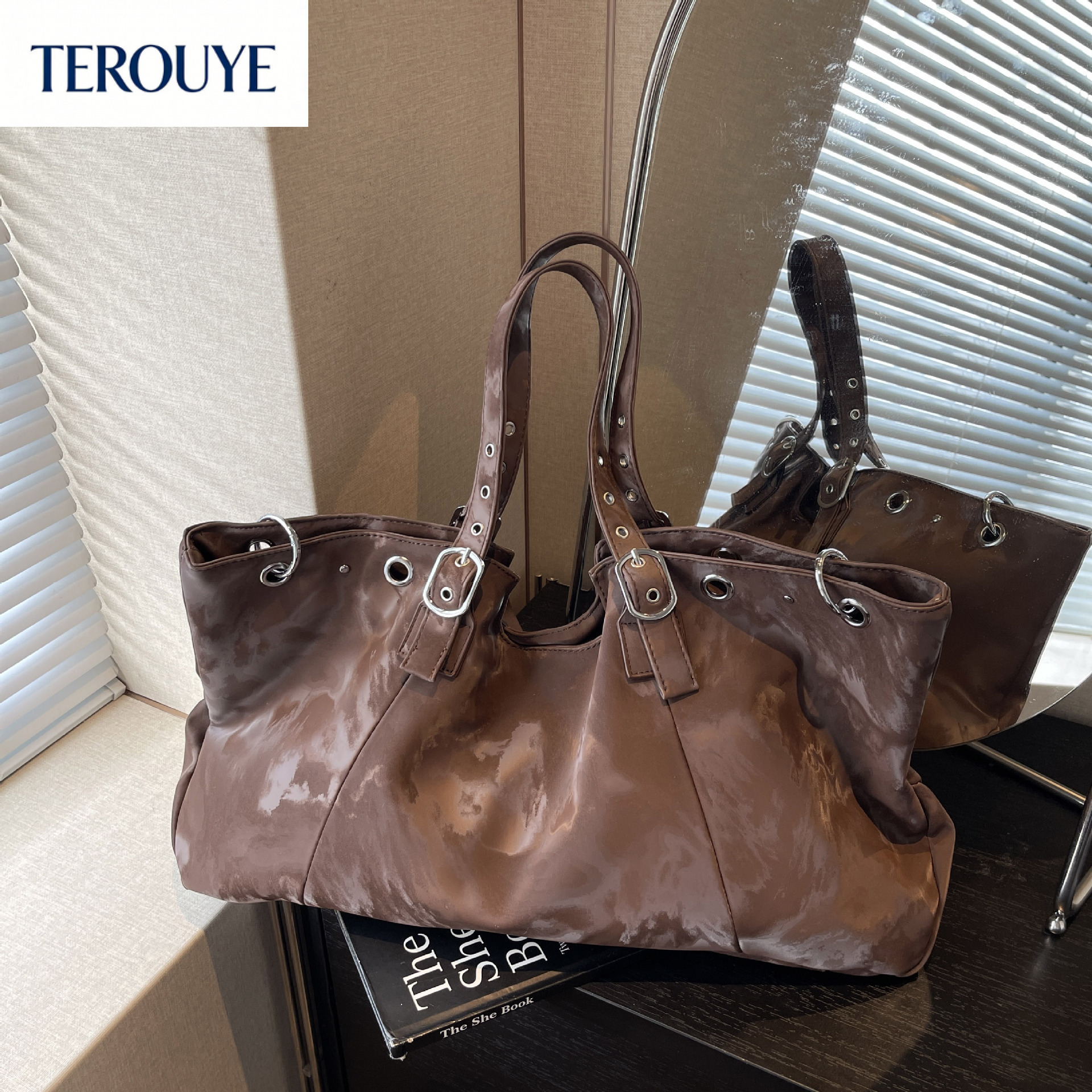 TEROUYE Women s suede armpit bag autumn and winter new fashion Korean retro handbag large capacity trendy luxury style Luxury bag