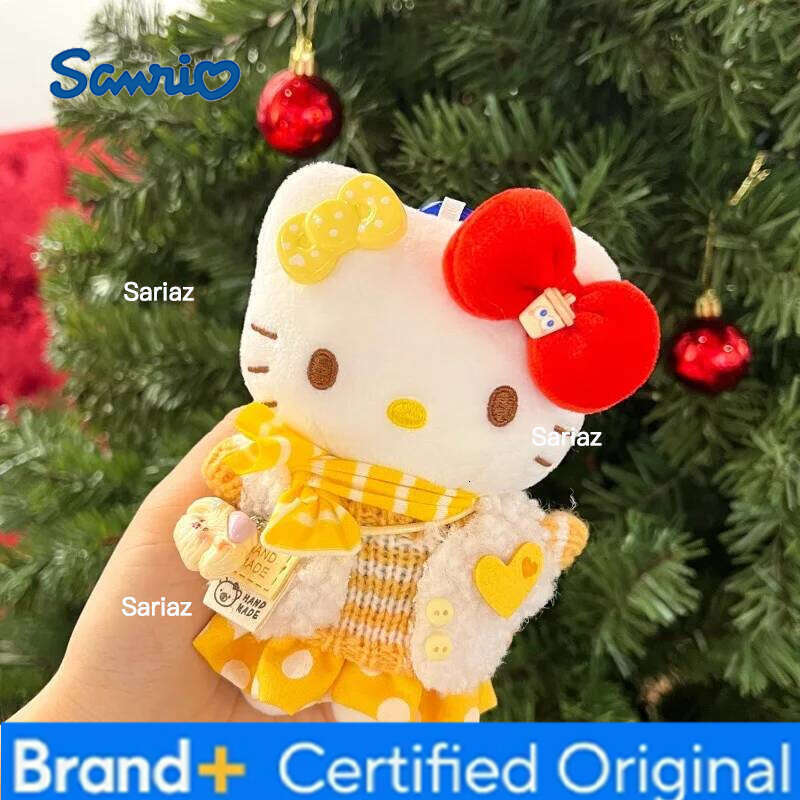 Sanrio Anime Hello Kitty Cartoon Dress Up Plush Pendant PP Cotton Stuffed Doll Kawaii Keychain Cute Accessories Holiday Gift H260121
