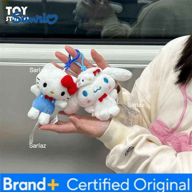 Sanrio Hello Kitty Hat Style Plush Toy Doll 50th Anniversary Edition Cinnamoroll My Melody Kuromi keychain Keyring Birthday Gift H260121