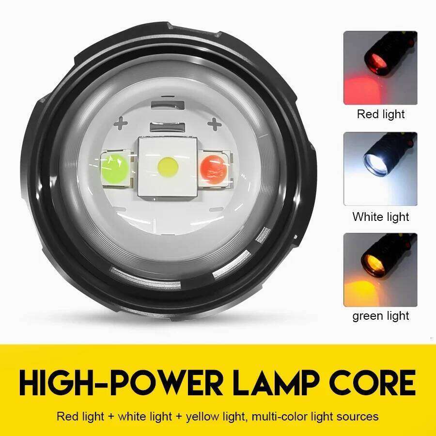 Rechargeable Flashlights Multi-Light Sources Led Flashlight With Built-in Battery Torch For Fishing Hunting Camping Lanter Z260121