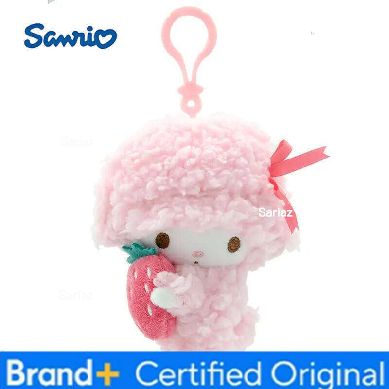 Sanrio Kawaii Pink Piano Sheep Plush Doll Keychain Coin Purse Sweet Girl Cute Backpack Pendant Keyring Decoration Holiday Gifts H260121