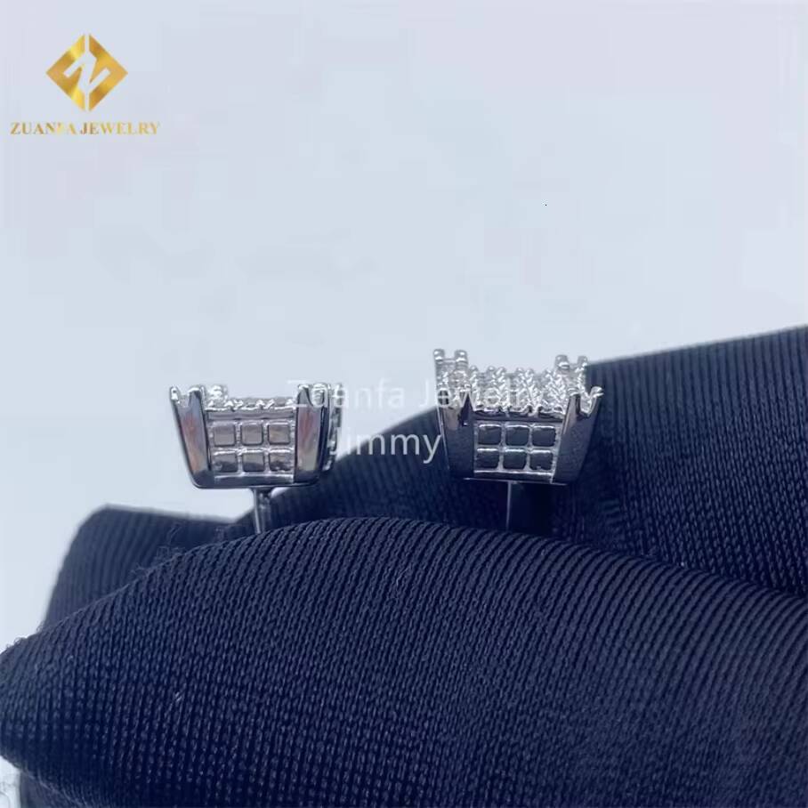 Iced Out Earring Jewelry VVS Moissanite 925 Silver Man Hip Hop Earring Stud Earrings