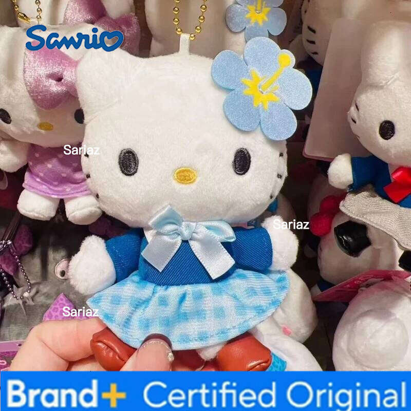 Sanrio Hello Kawaii Plush doll Pendant Cartoon JK pleated skirt Kitty Long Leg Doll Toy Keychain Uniform backpack charm H260121