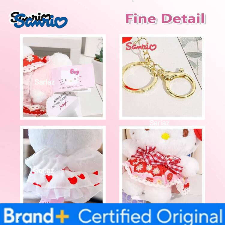 Sanrio Anime Kawaii Hello Kitty Plush Keychain Pendant Holder Key Chain Car Keyring Mobile Phone Bag Hanging Jewelry Kids Gifts H2601211