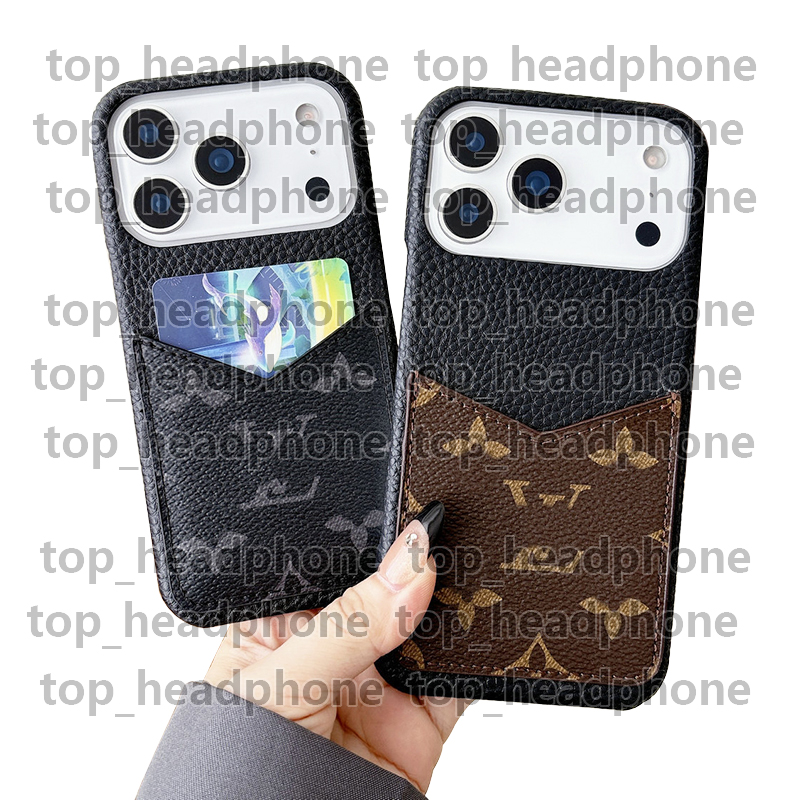 17 Pro Max Phone Case Designer iPhone Case Luxury Wallet Card Holder for Apple iPhone 16 Pro Max 15 Plus 14 13 12 Leather Wallet iPhoneCases Fashion Cellphone Case Cover