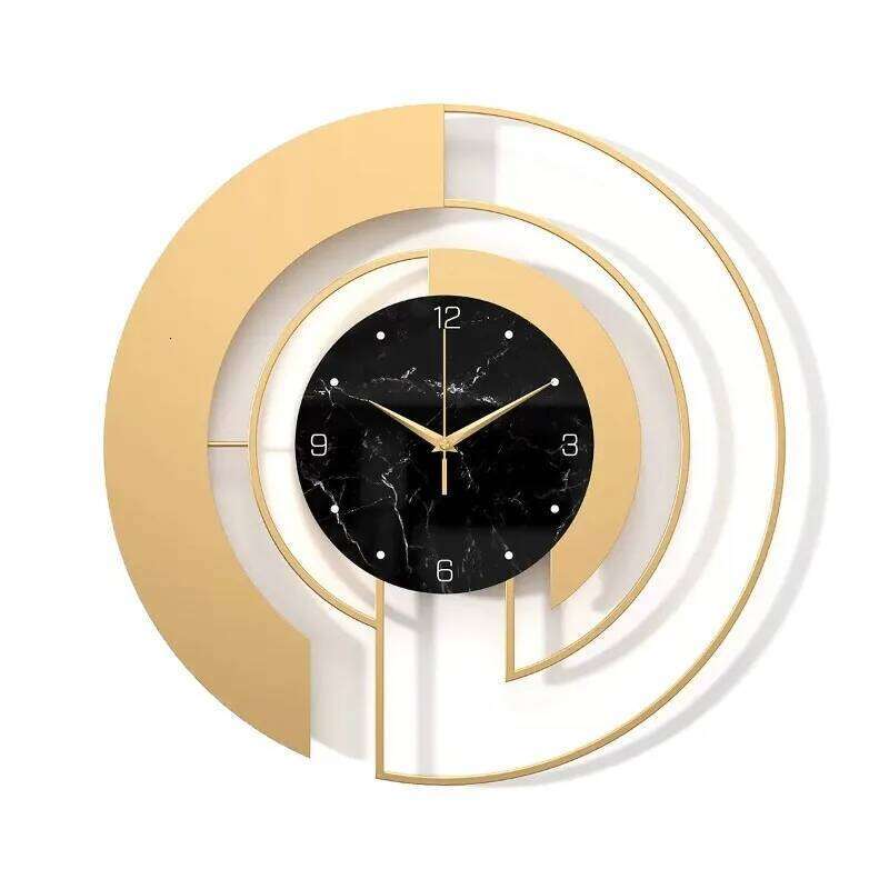 Nordic Light Luxury Metal Fashion Design Large Home Decoration Pendant Hotel Living Room Wall Hanging Clock 26Y0121