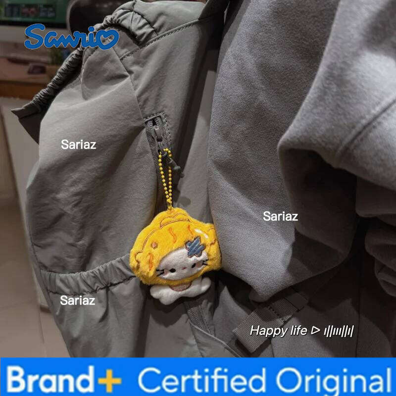 Sanrio Cute Cartoon Toys Cat Dolls Plush Creative Kitten Girls Backpacks Keychains Decorative Pendants Adorable Gifts H260121