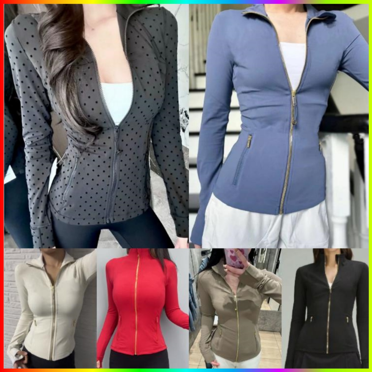 Yoga Jacket With Gold Zipper Women Workout Sport Coat Gym Long Sleeve Tops Breathable Quick Dry Activewear Sweatshirt Jogging Sportwear