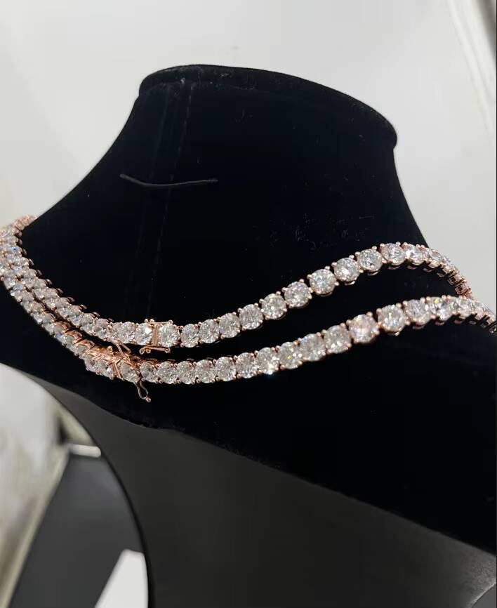 Factory Price Tennis Chain Lab Grown Diamond Jewelry 10k/14k/18k Real Gold Tennis Bracelets with Lab Diamond CVD