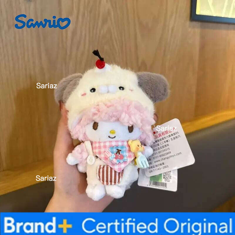 Sanrio 11CM anime My Sweet Piano cosplay cross-dressing plush doll pendant kawaii keychain cute accessories holiday gift H260121