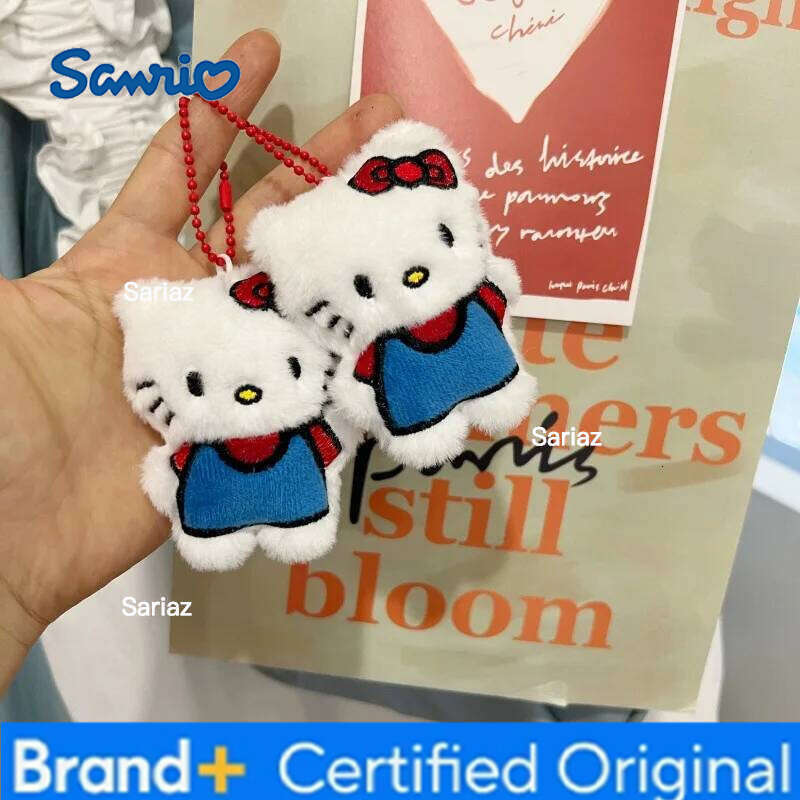 Sanrio Kawaii Anime Hello Kitty Plush Toy Cute Pendant Keychains Cartoon Fashion Bag Accessories Mini KT Cat Doll Gifts H260121