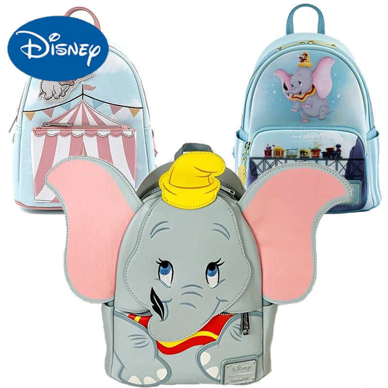 Disney custom Loungefly 3 Styles Figure Dumbo Rucksack Wallet Set 80th Anniversary Edition Dont Just Fly Mini Backpack Light Blue Pink X250412