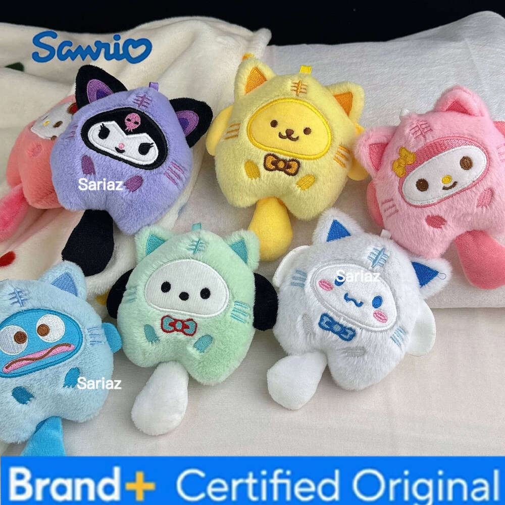 Sanrio Hello Kitty Cute Plush Stuffed Toy Keychain Anime Peripheral Kuromi Backpack Hanging Chain Holiday Gifts For Boys And Girls H2601211