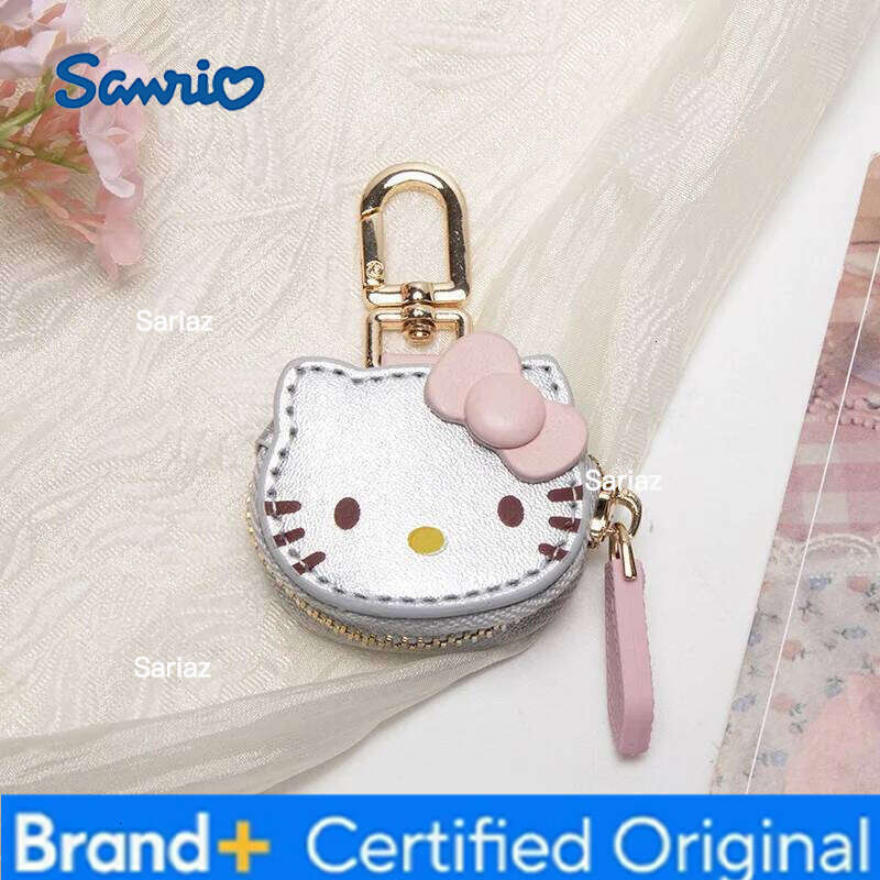Sanrio Hello Kitty Creative Leather Bag Keyring Kawaii Kt Cat Keychain Fashion Clothing Accessories Birthday Christmas Gifts H260121
