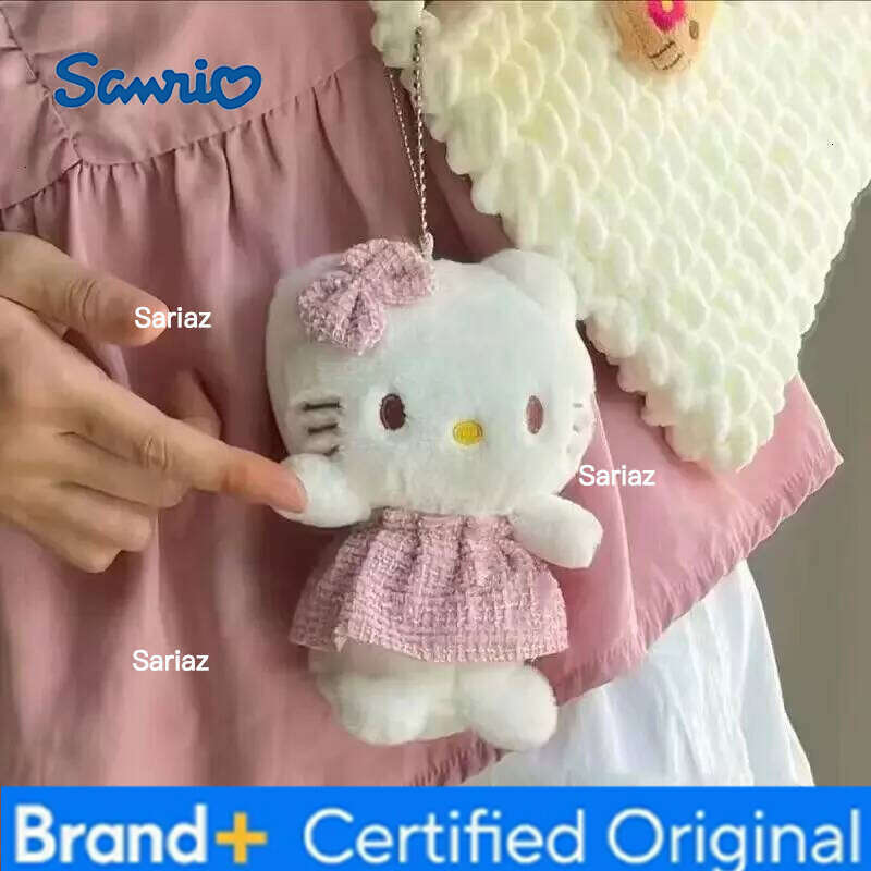 Sanrio Hello Kitty 15Cm Keychain Plush Angel Ins Doll Kawaii Pendant Anime Cartoon Plushie Toy Christmas Gifts For Children H260121
