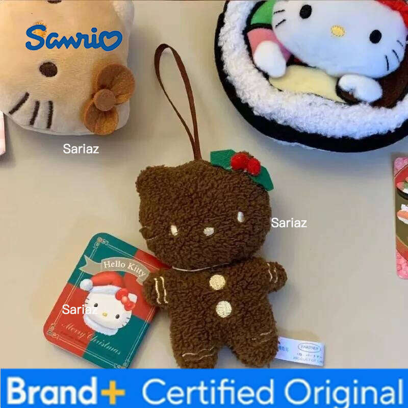 Sanrio Miniso Snario Christmas Hello Kitty Pendant Kawaii Gingerbread Man Plush Doll Ins Korean Cartoon Anime Friends Birthday Gift H2601211