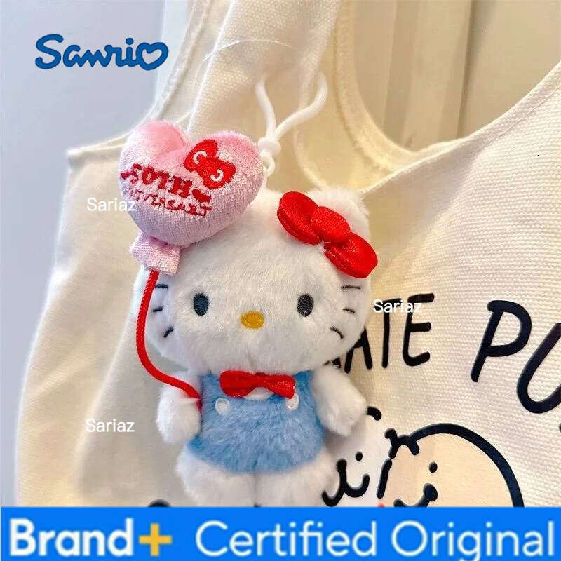Sanrio Hello Kitty Plush Doll Keychain Cute Cartoon Anime Schoolbag Decoration Kawaii Bag Charm Plushie Stuffed Toy Holiday Gift H260121