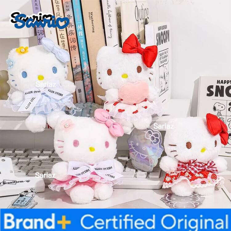 Sanrio Anime Kawaii Hello Kitty Plush Keychain Pendant Holder Key Chain Car Keyring Mobile Phone Bag Hanging Jewelry Kids Gifts H2601211