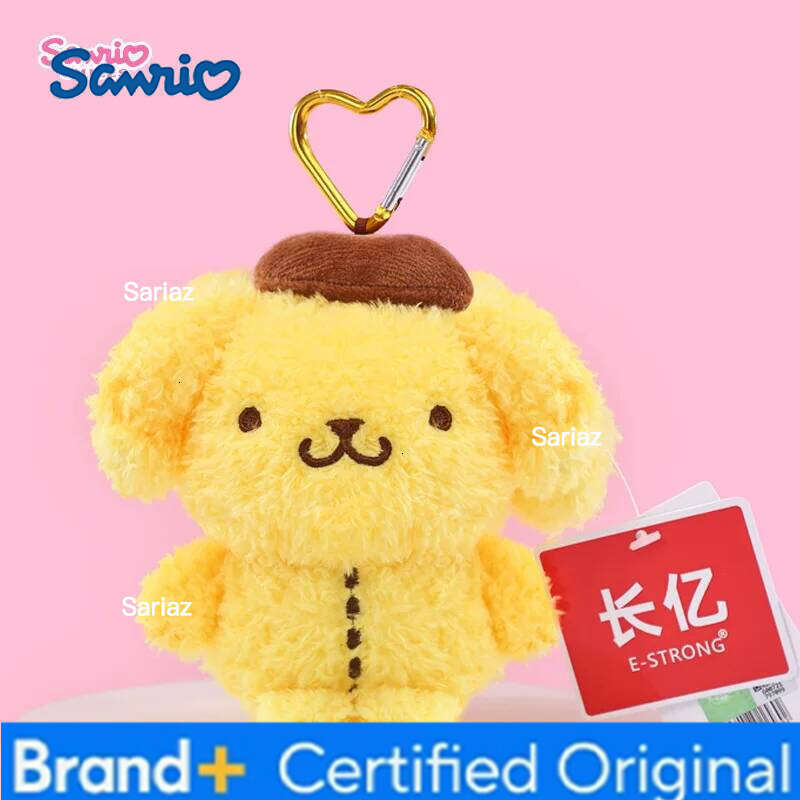 Sanrio Hello Kitty Melody Cinnamoroll Keroppi Badbadtz-Maru Stuffed Pendant Plush Toys Keyring Anime Keychain Birthday Gift H260121