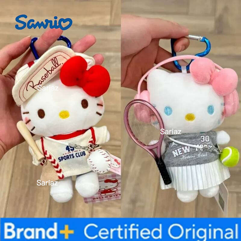 Sanrio Cartoon Anime Hello Kitty Bag Cute Creative Kt Plush Doll Decoration Car Keychain Pendant Girl Festival Gift H2601211