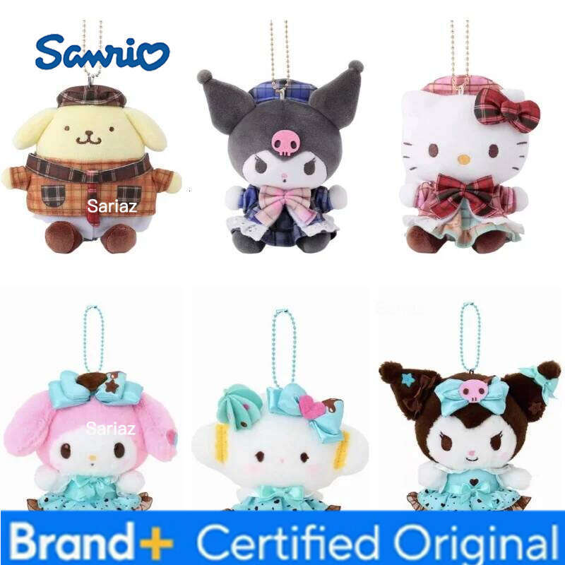 Sanrio Cute Amine Characters Kurom Hellokitty Melody Toys Stuffed Animals Small Plush Keychains Christmas Birthday Gift H2601211