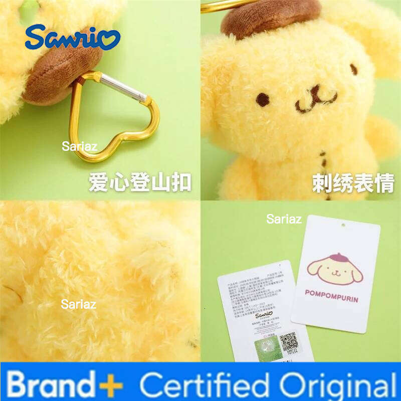 Sanrio Hello Kitty Melody Cinnamoroll Keroppi Badbadtz-Maru Stuffed Pendant Plush Toys Keyring Anime Keychain Birthday Gift H260121