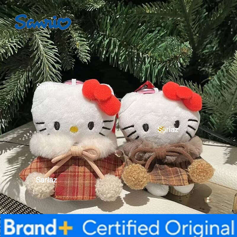 Sanrio Hello Kitty Keychain Backpack Cute Plush Doll Car Key Ring Decor Hanging Pendant Charms Girl Party Gifts H26012111