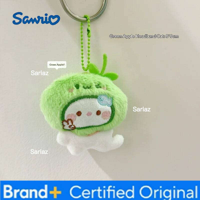 Sanrio Cute Cartoon Toys Cat Dolls Plush Creative Kitten Girls Backpacks Keychains Decorative Pendants Adorable Gifts H260121