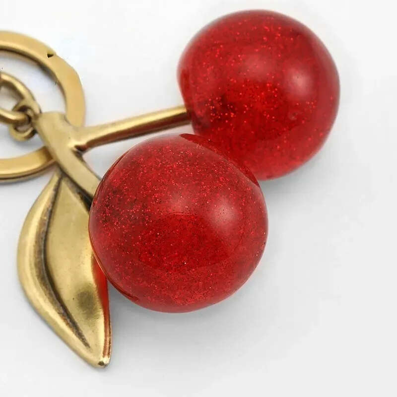 Keychain Cherry Pendant Exquisite Crystal Accessories Lanyards for for Handbag Car Keychain Daily Use Gift High Quality Texture Bag Charm for Women an - view 4