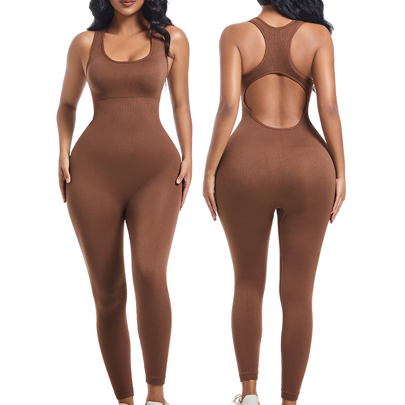 Onepiece Yoga Suit for Women Long Running Fitness Quickdry Sports Jumpsuit Waistcinching Hiplifting Sexy Shaping Sportswear 250714