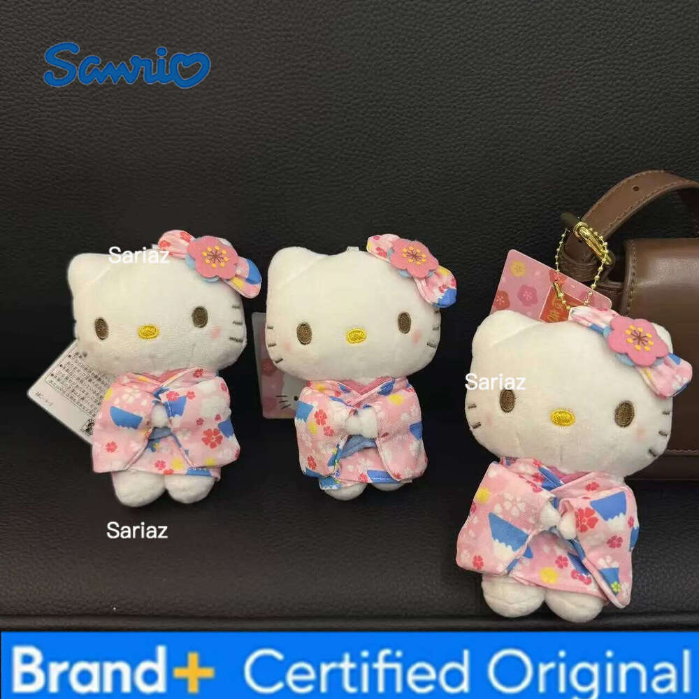 Sanrio New Cute Plush Kimono Dress Up Hello Kitty Bag Hanging Doll Pendant Keychain DIY Decoration Gift H26012111